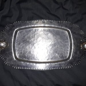 Continental Mark hand wrought silverlook aluminum serving tray